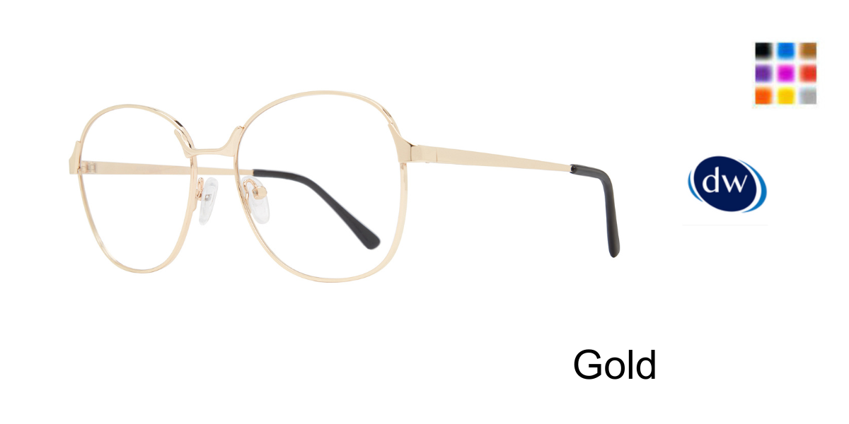 Gold Affordable Designs Twiggy Eyeglasses