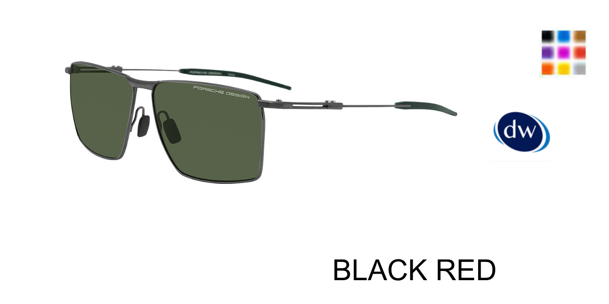 BLACK RED PORSCHE DESIGN P8987 Sunglasses