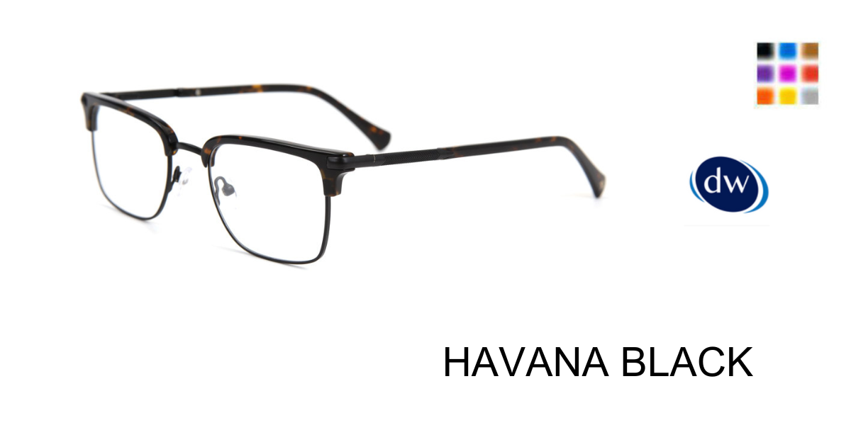 HAVANA BLACK John Varvatos VJVC018 Eyeglasses