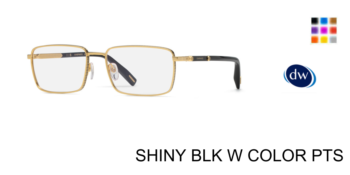 SHINY BLK W COLOR PTS Chopard VCHL48 Eyeglasses