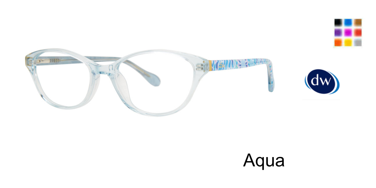 Aqua Lilly Pulitzer Paquita Eyeglasses