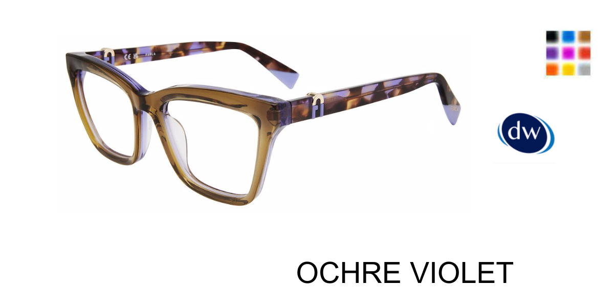 OCHRE VIOLET Furla VFU763 Eyeglasses