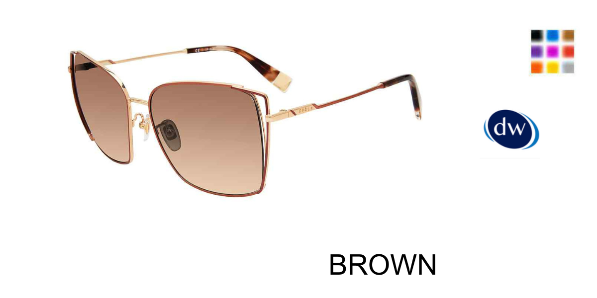 BROWN Furla SFU600 Sunglasses
