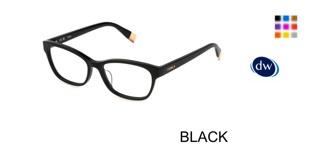 BLACK Furla VFU670 Eyeglasses
