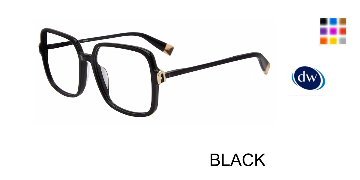 BLACK Furla VFU632 Eyeglasses