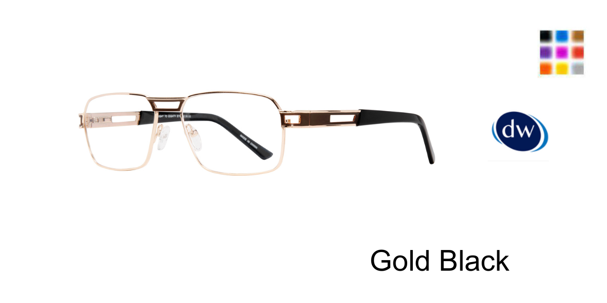 Gold Black Eight to Eighty Twan Eyeglasses