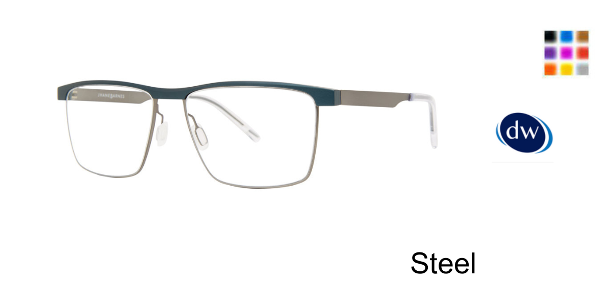 Steel Jhane Barnes Contiguam Eyeglasses