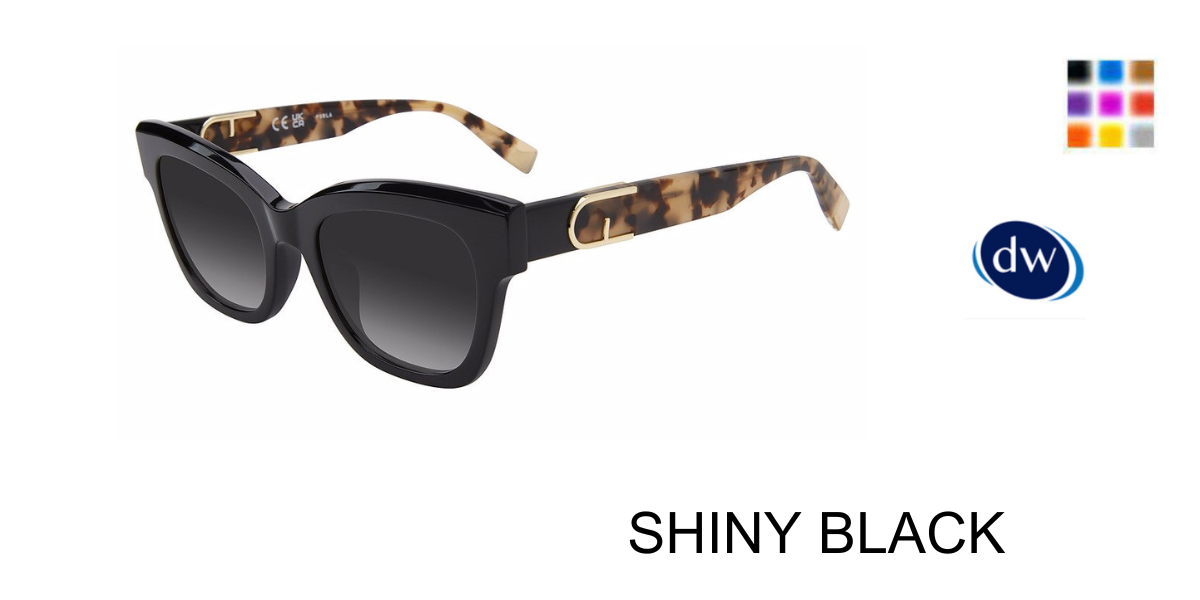 SHINY BLACK Furla SFU814V Sunglasses