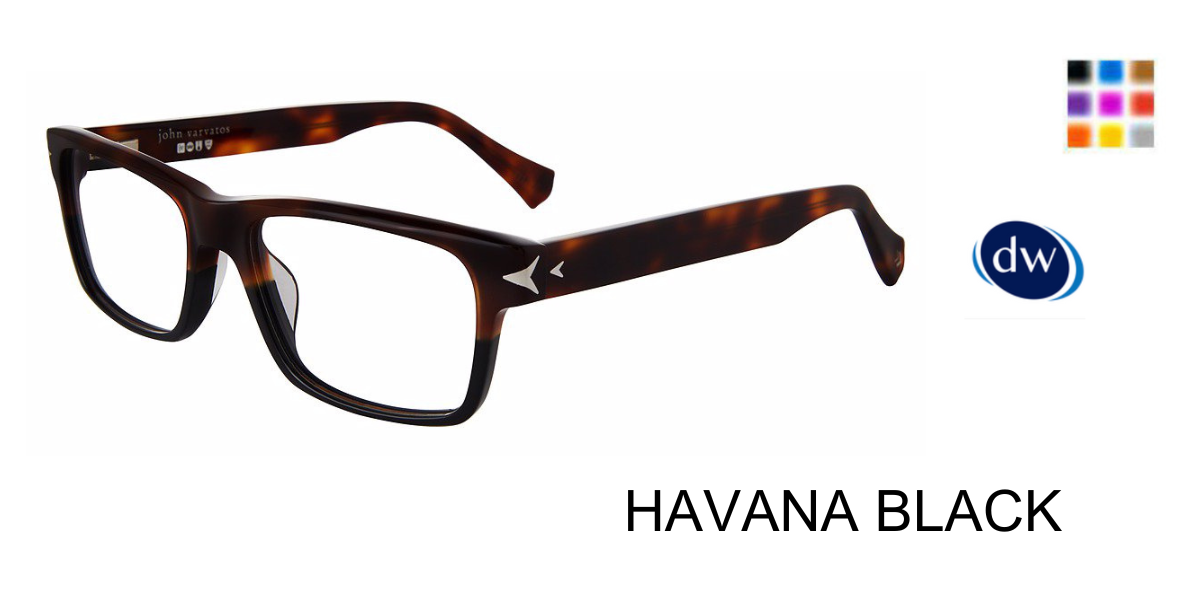 HAVANA BLACK John Varvatos VJV430 Eyeglasses