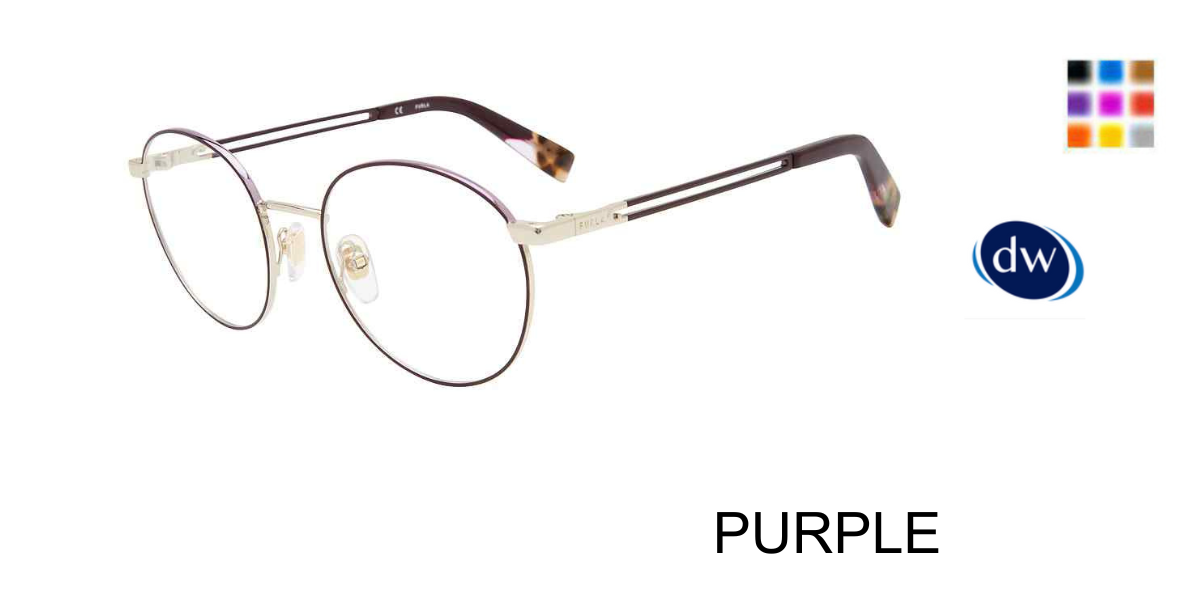 PURPLE Furla VFU505 Eyeglasses