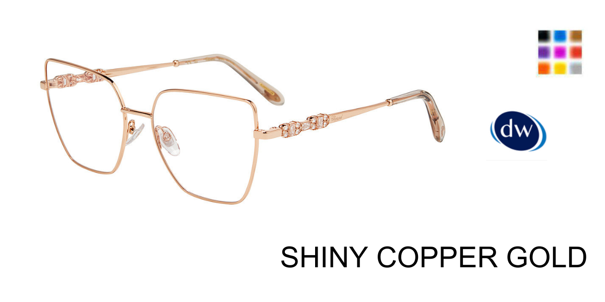 SHINY COPPER GOLD Chopard VCHL86S Eyeglasses