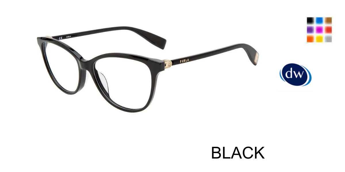 BLACK Furla VFU546 Eyeglasses
