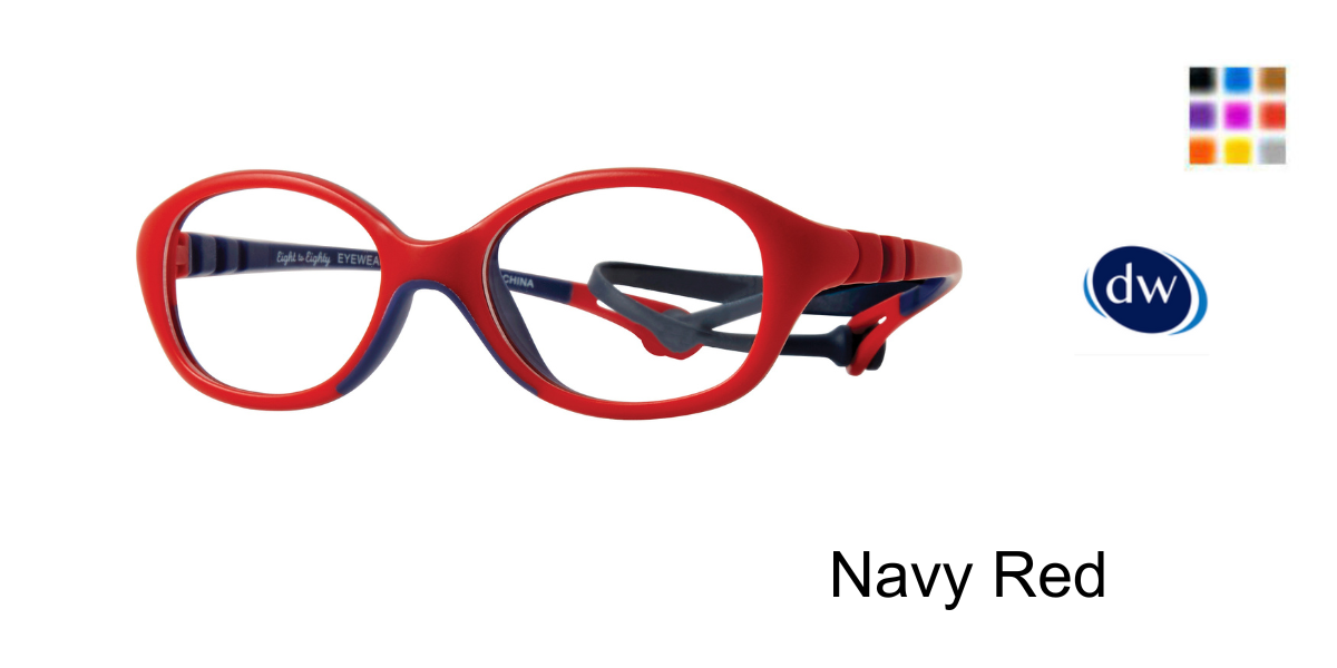 Navy Red Eight to Eighty Little Bit 40 Eyeglasses