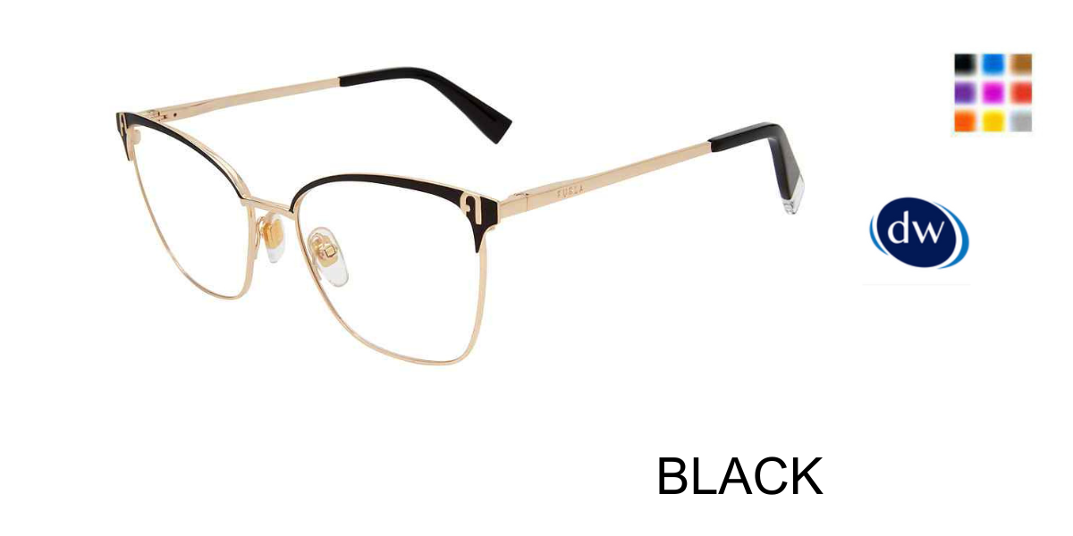 BLACK Furla VFU544 Eyeglasses