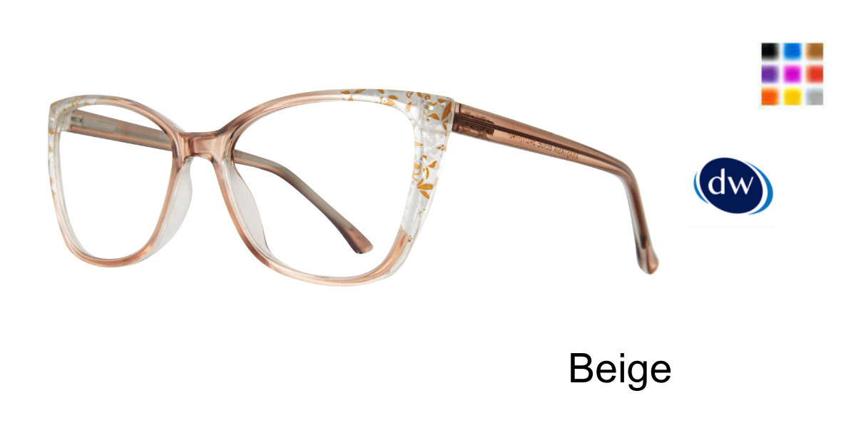 Beige Affordable Designs Anastasia Eyeglasses
