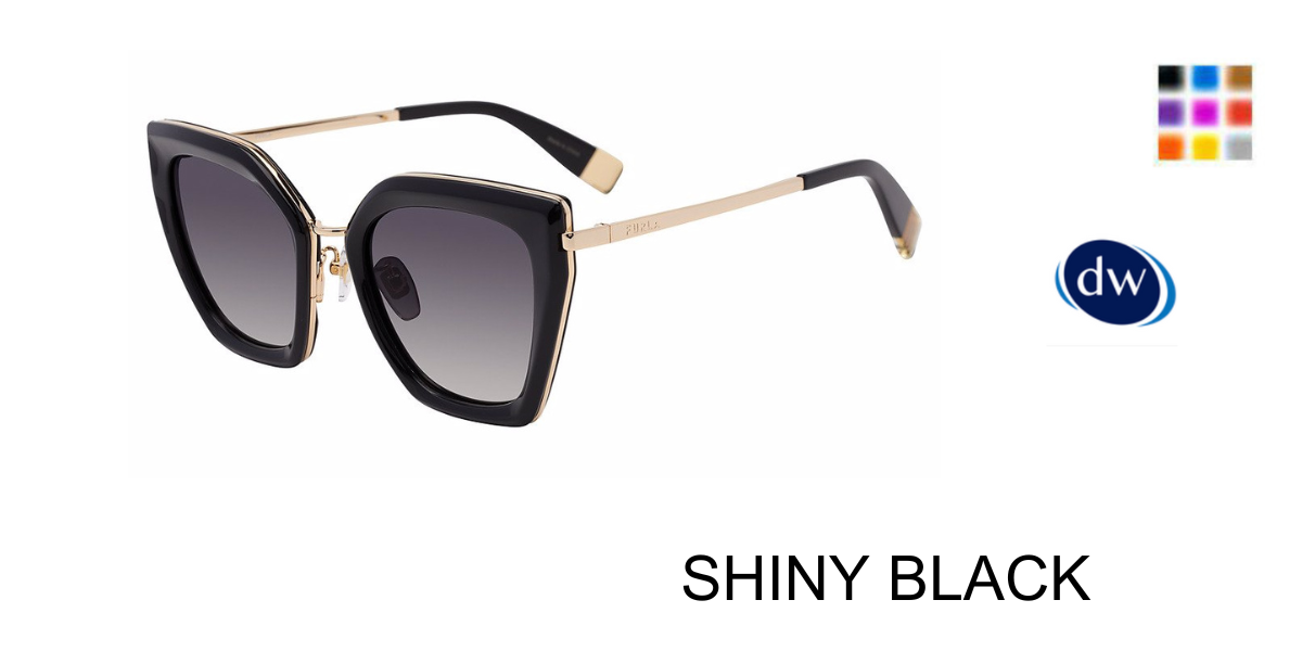 SHINY BLACK Furla SFU821 Sunglasses