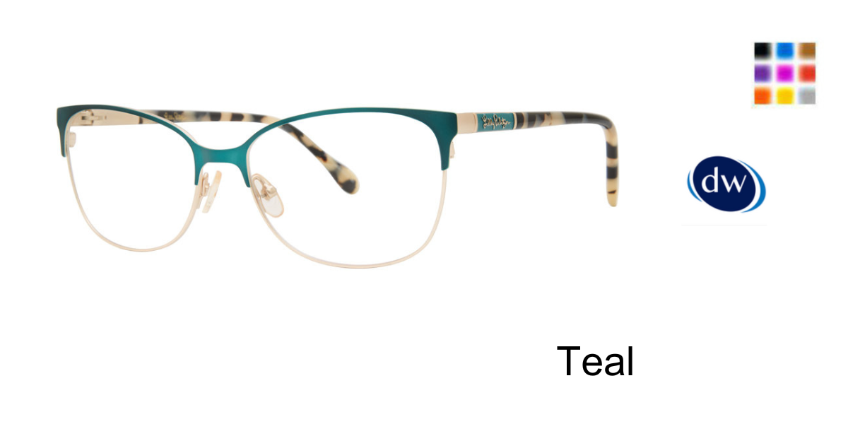 Teal Lilly Pulitzer Tinsdale Eyeglasses