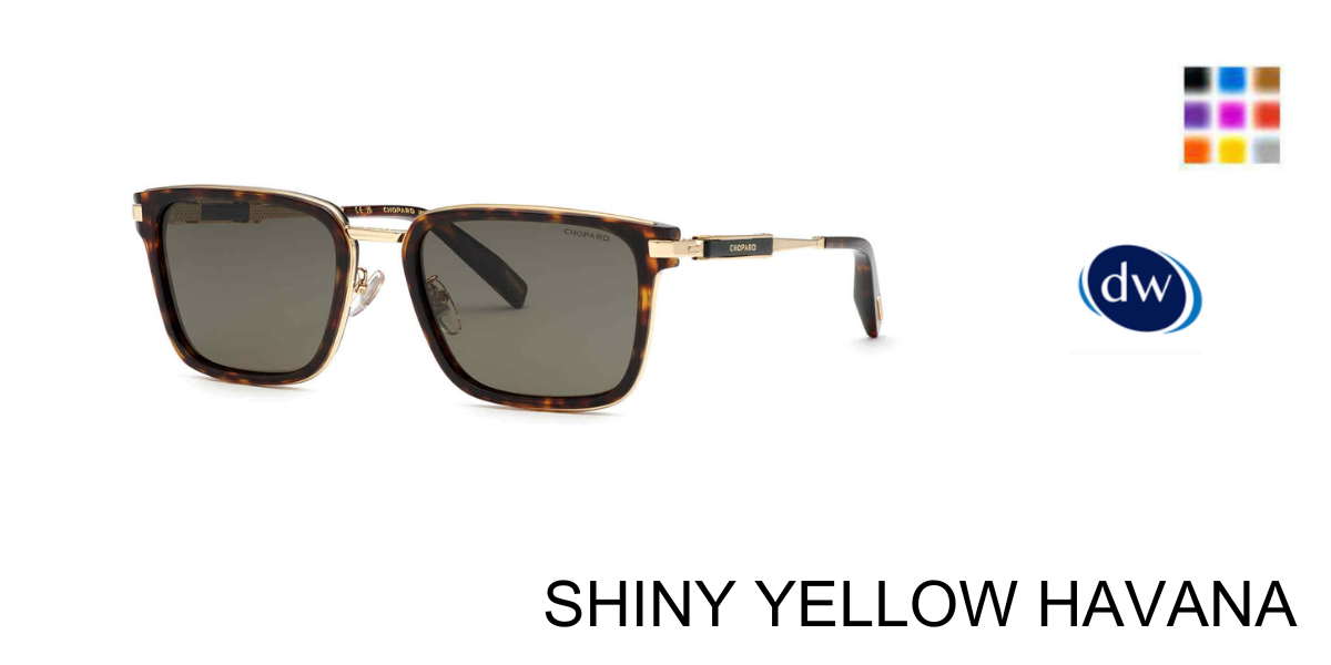 SHINY YELLOW HAVANA 909P Chopard SCH375 Sunglasses