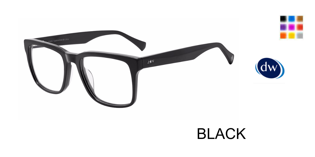 BLACK John Varvatos VJVC020 Eyeglasses
