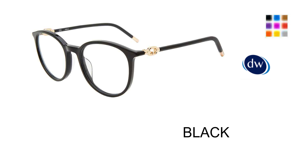 BLACK Furla VFU548 Eyeglasses