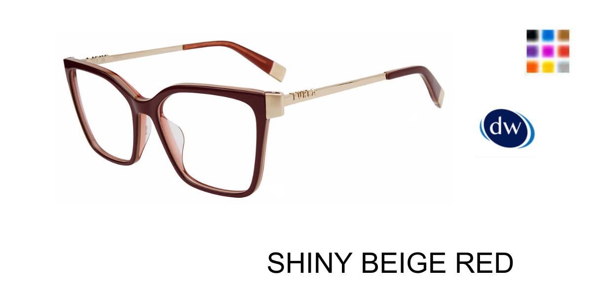 SHINY BEIGE RED Furla VFU768 Eyeglasses