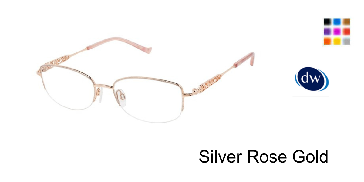 Silver Rose Gold Tura Optical R151 Eyeglasses