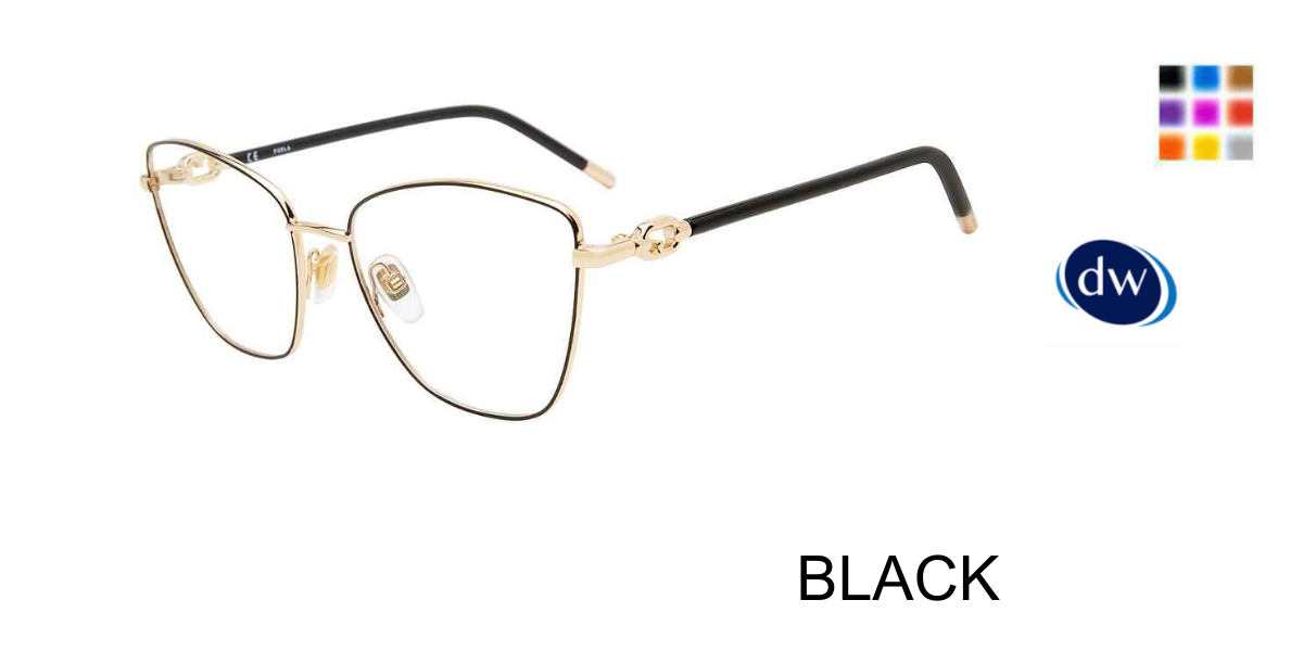 BLACK Furla VFU549 Eyeglasses