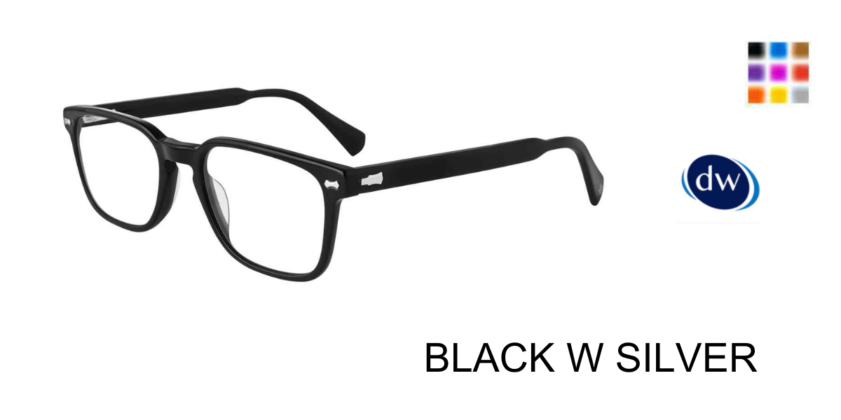 BLACK W SILVER John Varvatos VJV433 Eyeglasses