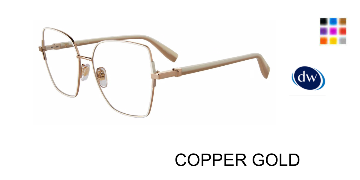 COPPER GOLD Furla VFU726 Eyeglasses