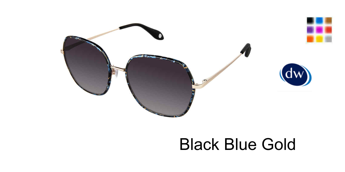 FYSH F-2099 Eyeglasses Black Blue Gold