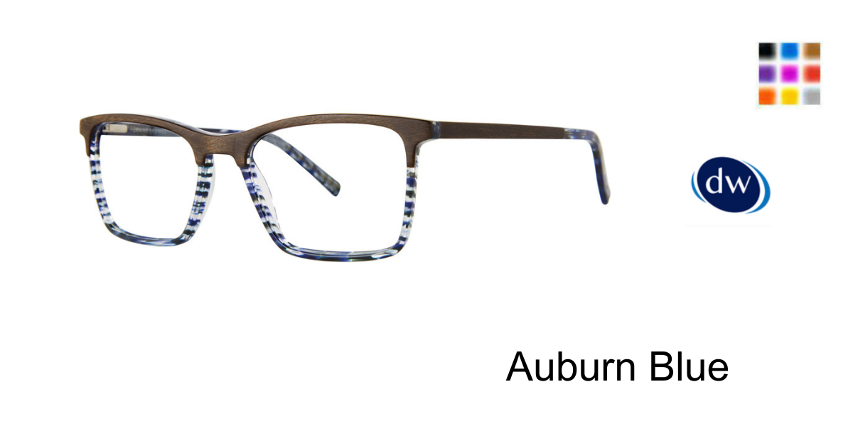 Auburn Blue Jhane Barnes Row of Operations Eyeglasses