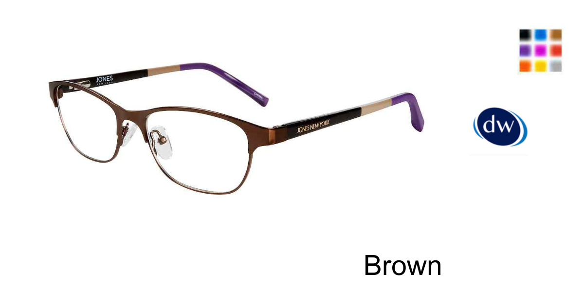 Brown Jones New York Petite J147 Eyeglasses - Teenager.