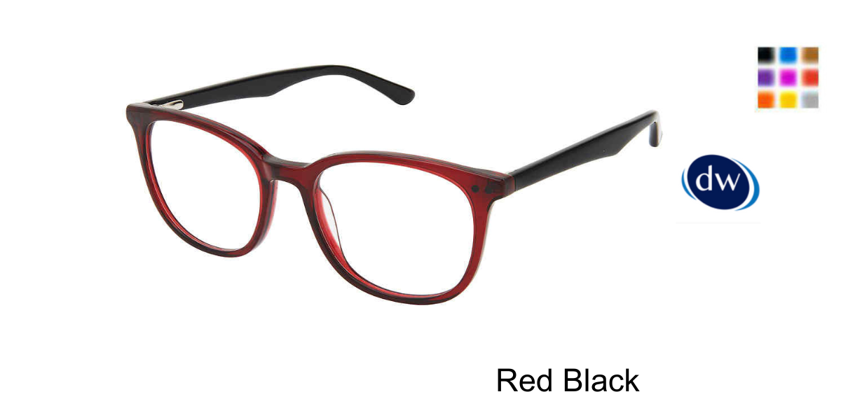 Red Black Superflex Kids SFK-242 Eyeglasses