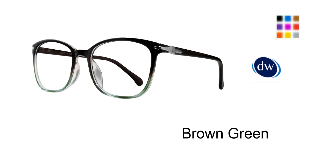 Brown Green Eight To Eighty Torino Eyeglasses