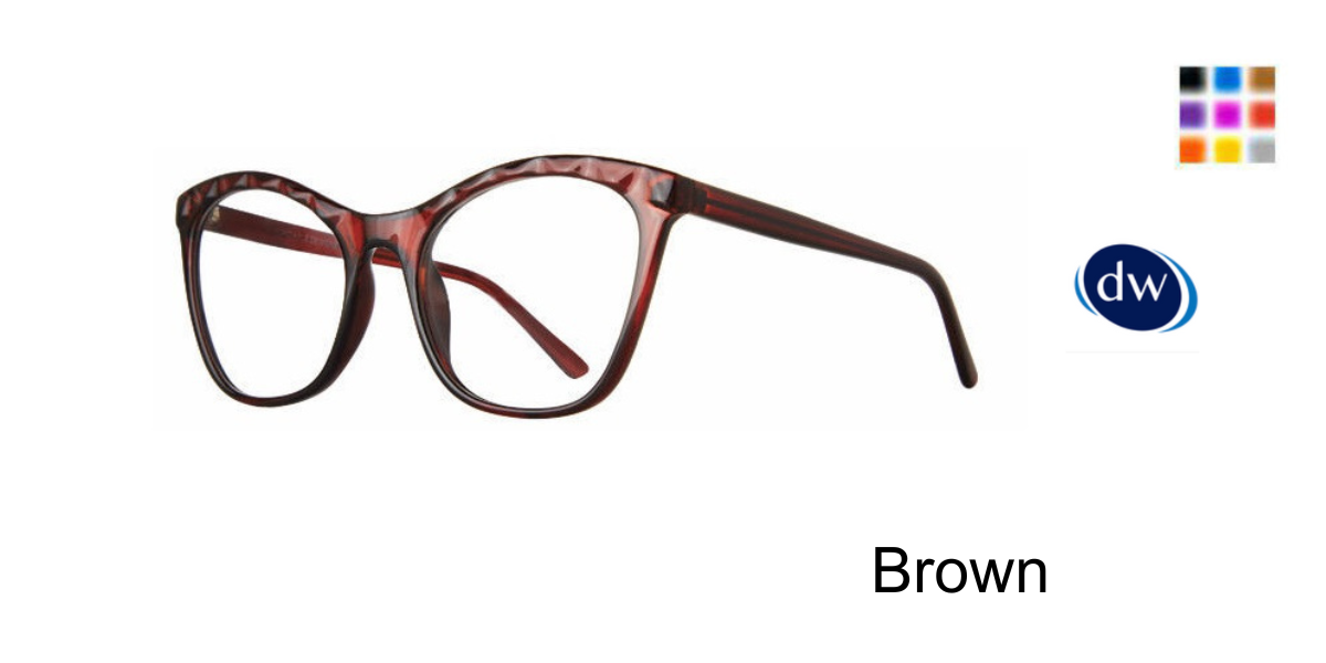 Brown Affordable Designs Jewel Eyeglasses