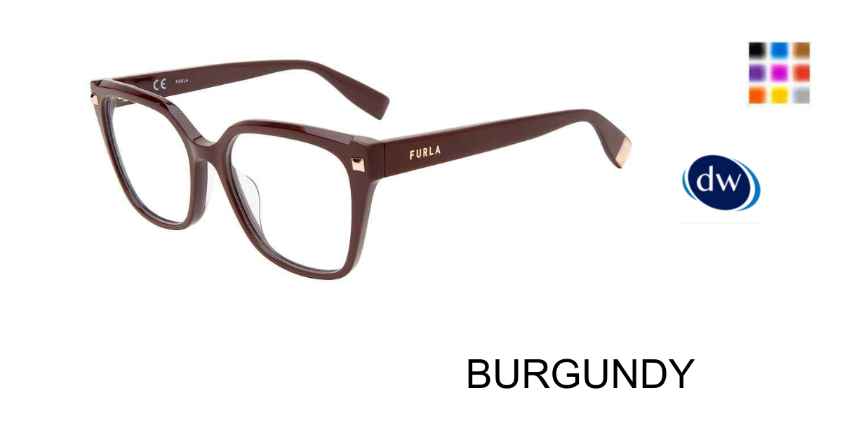 BURGUNDY Furla VFU547 Eyeglasses