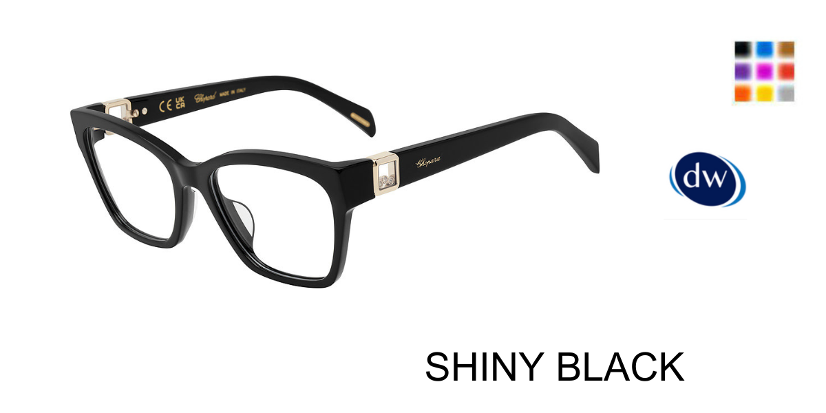 SHINY BLACK Chopard VCH401 Eyeglasses