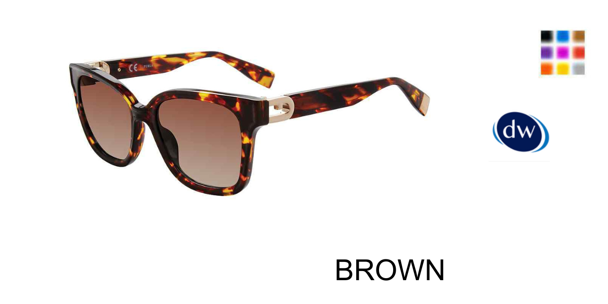 BROWN Furla SFU597 Sunglasses