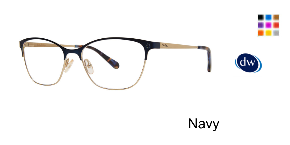 Navy       Lilly Pulitzer Charlotte Eyeglasses