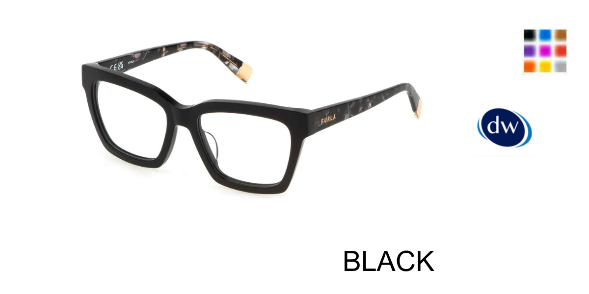 BLACK Furla VFU680 Eyeglasses