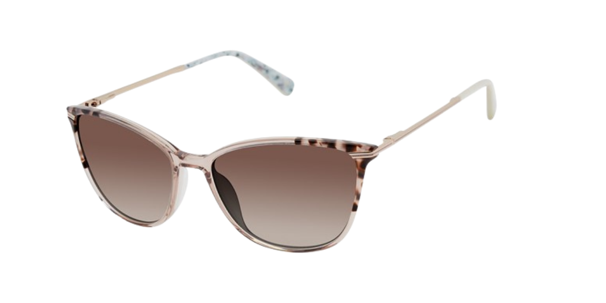 Ted Baker Sun TWS301 Cat Eye Sunglasses in Blush — women's acetate frame with copper-nickel temples, exclusive prints and enamel