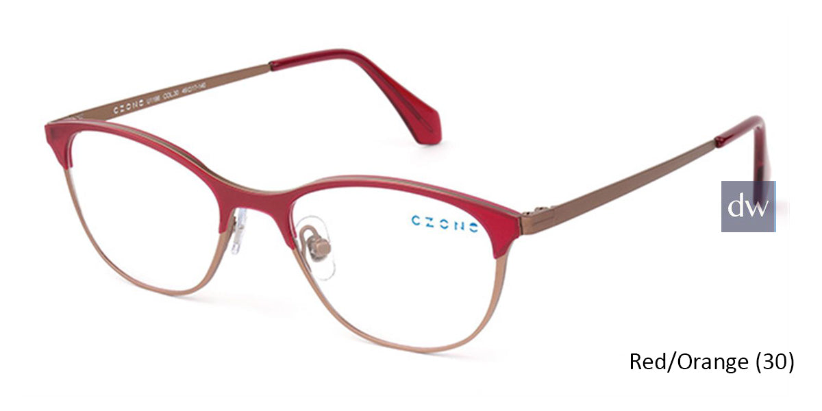 Red/Orange (30) C-Zone U1196 Eyeglasses - Teenager