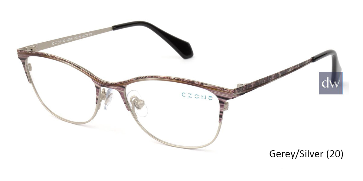 Grey/Silver C-Zone U2225 Eyeglasses - Teenager.