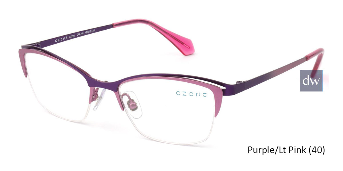 Purple/Lt Pink C-Zone U2226 Eyeglasses - Teenager