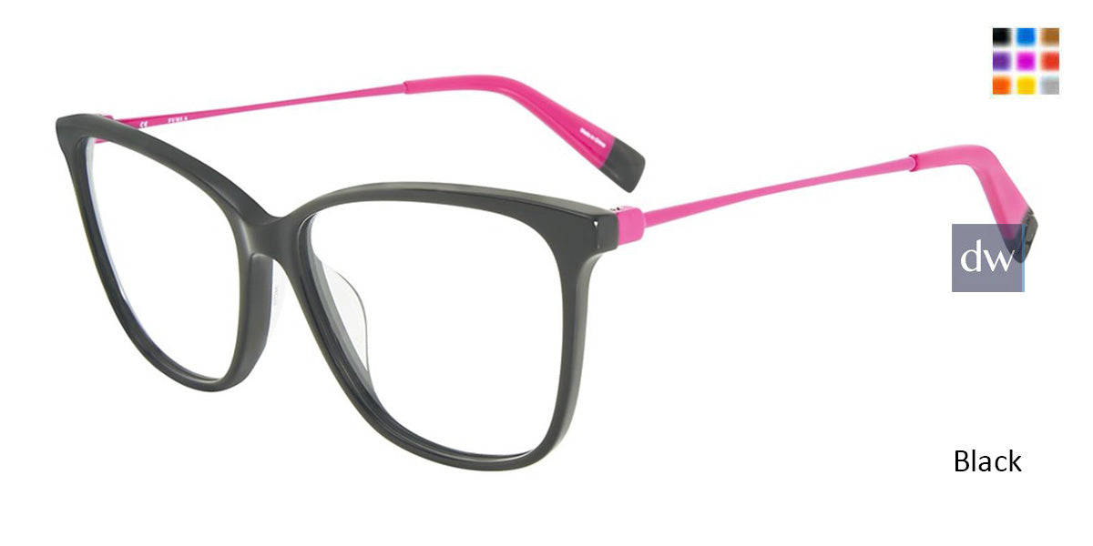 Black Furla VFU200 Eyeglasses.