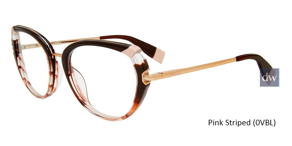 Pink Striped (0VBL) Furla VFU500 Eyeglasses