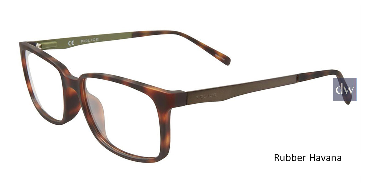 Rubber Havana Police VPL259 Eyeglasses.