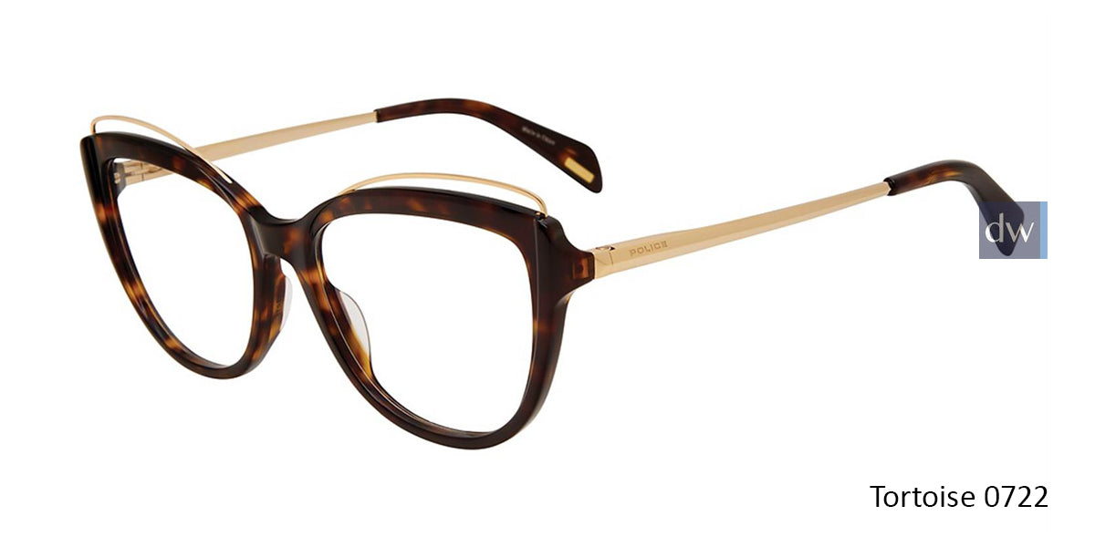 Tortoise 0722 Police VPL931 Eyeglasses.