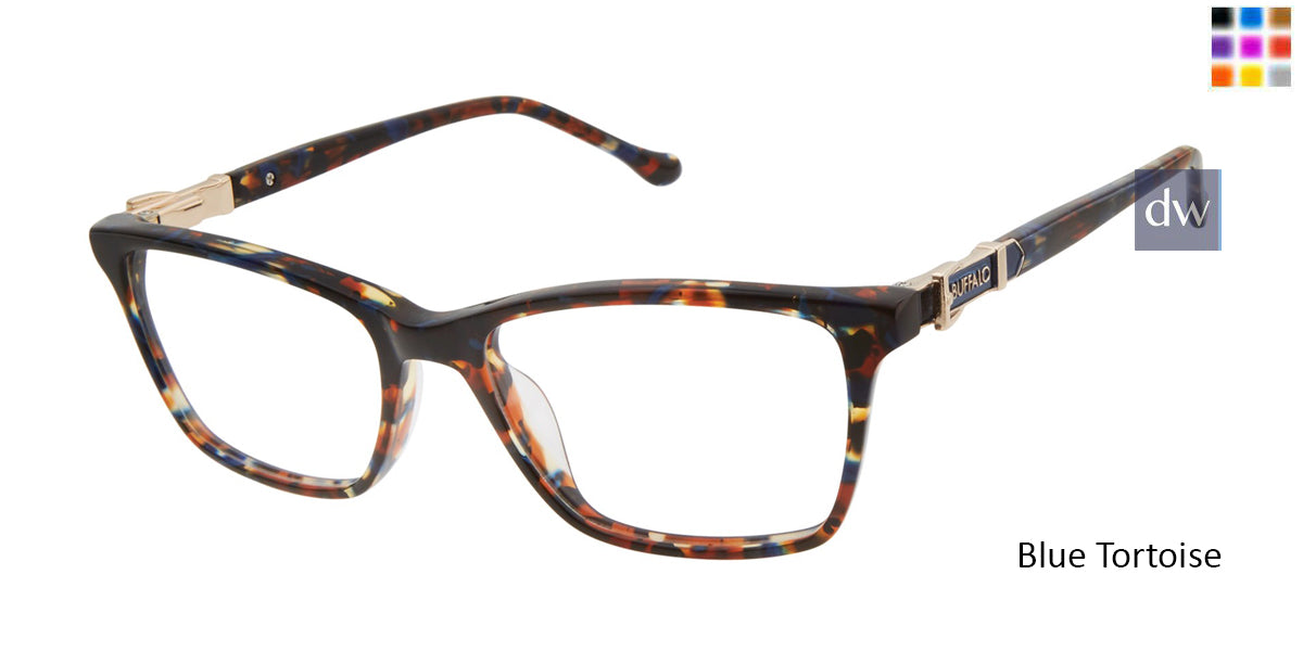 Blue Tortoise Buffalo BW002 Eyeglasses - Teenager.