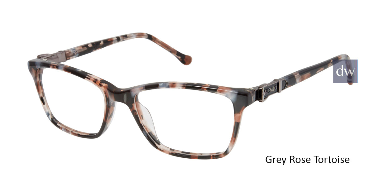 Grey Rose Tortoise Buffalo BW002 Eyeglasses - Teenager.